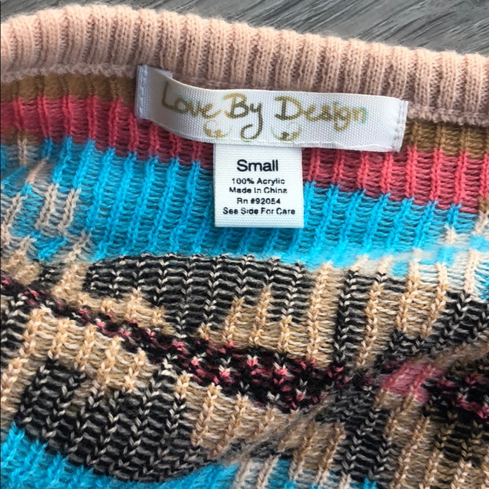 Multicolor aztec print cardigan - Picture 3 of 3